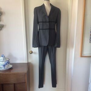 Marlowe Gray Wool Herringbone Suit Set 42